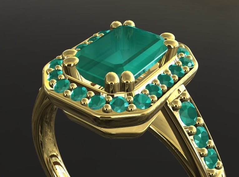 emmerald set design 3D print model_3