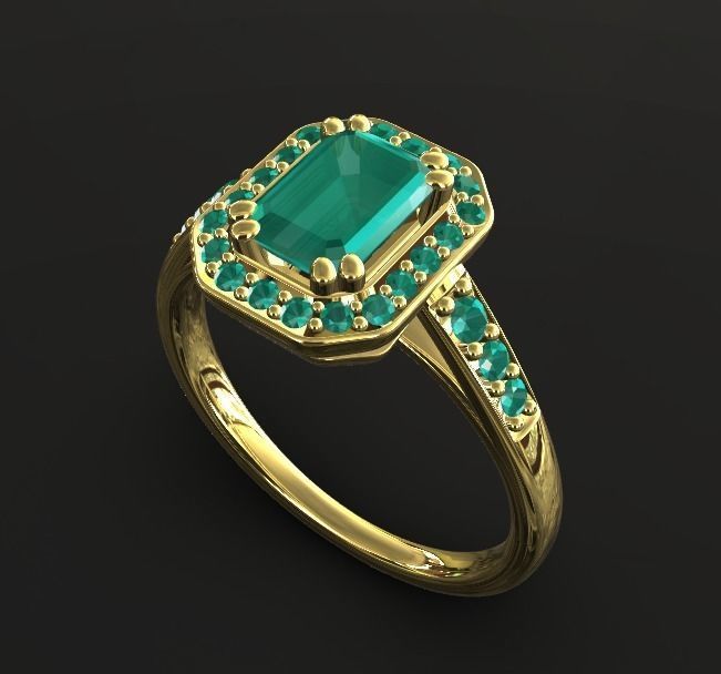 emmerald set design 3D print model_2