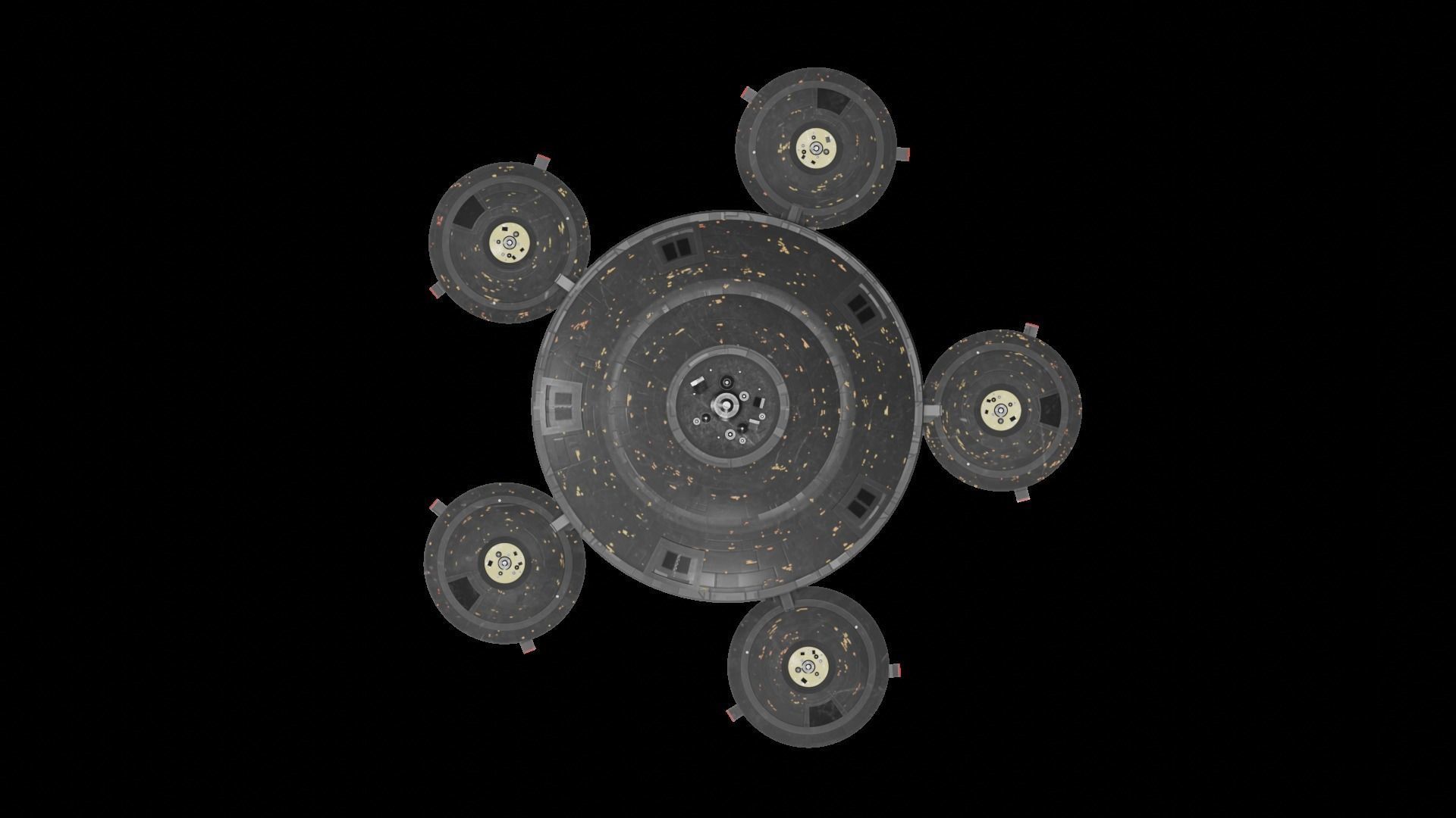 Star Trek Sol Station Probert Station Earth Spacedock Low-poly 3D model_2