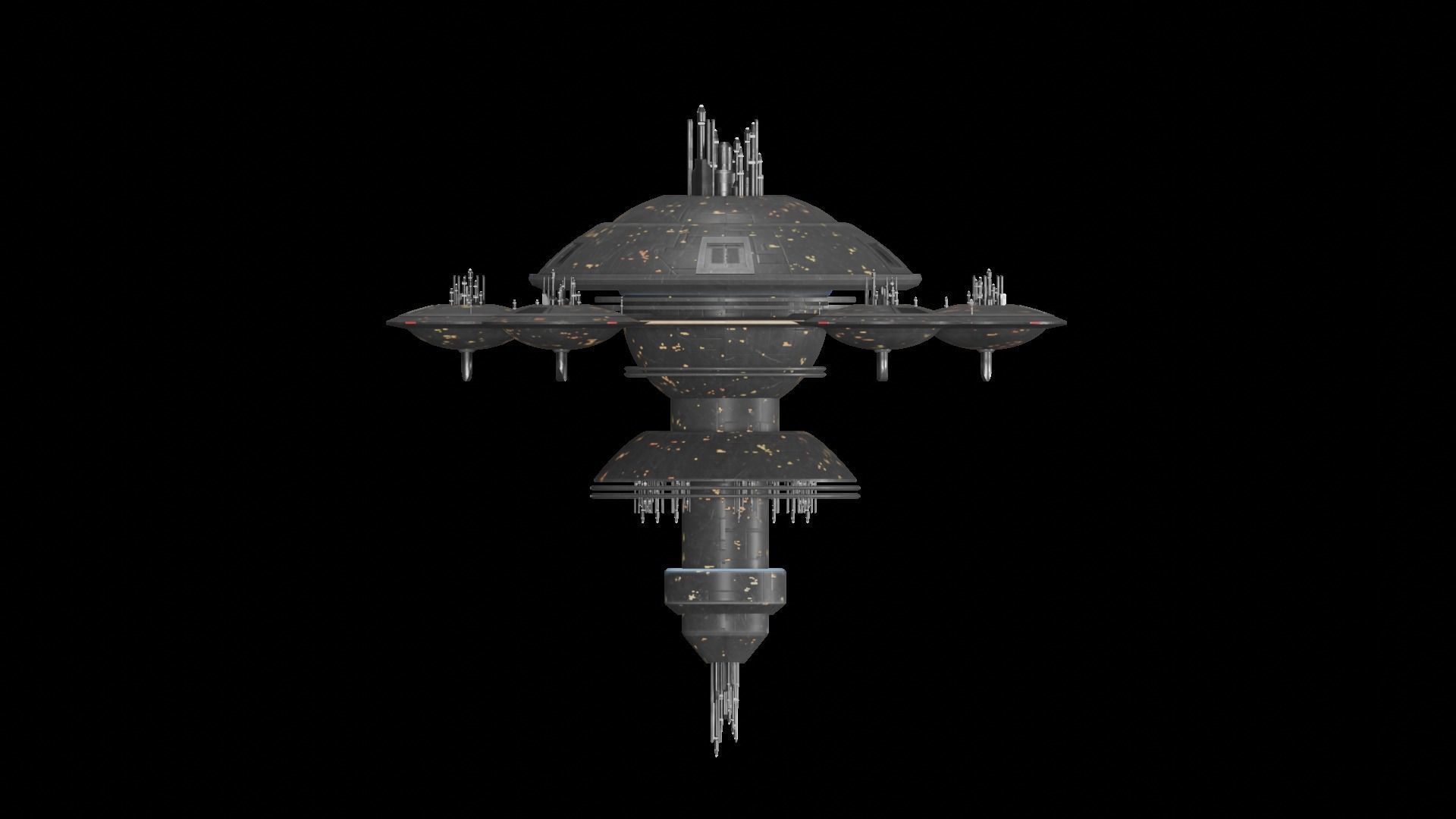 Star Trek Sol Station Probert Station Earth Spacedock Low-poly 3D model_4