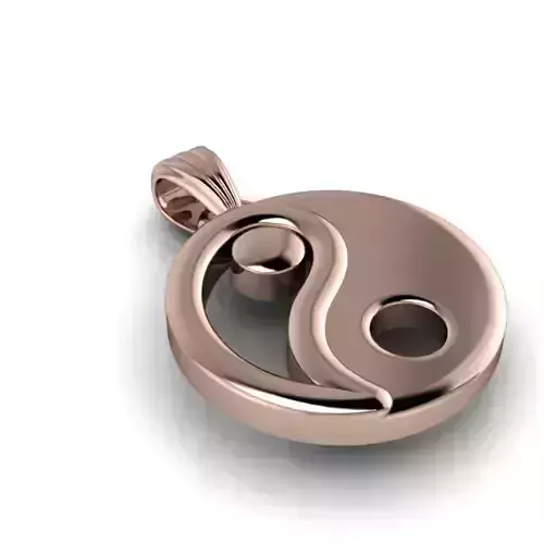 Taijitu Yin-Yang Charm Pendant Necklace charm 3D print model