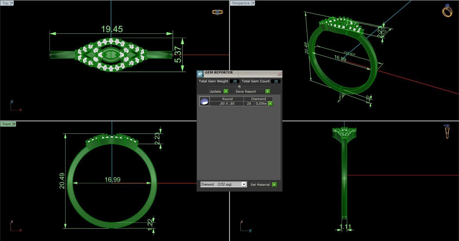 Minimalist Ring 707 3D print model_8