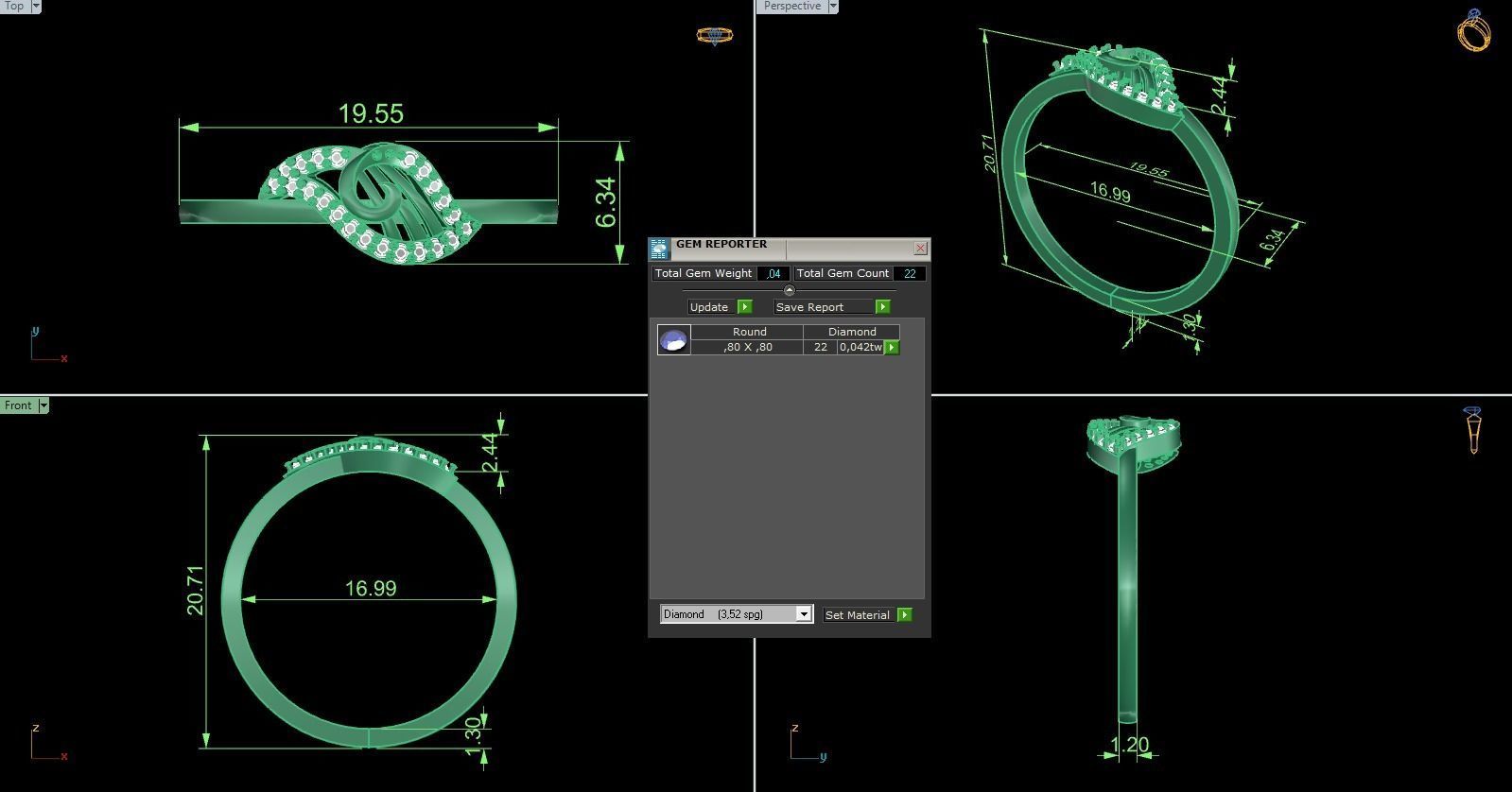 Minimalist Ring 708 3D print model_8
