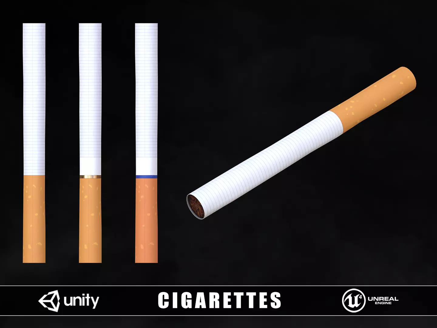 Cigarettes Low-poly 3D model
