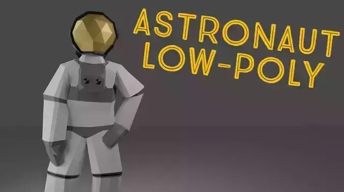 Astronaut  Low-poly 3D model