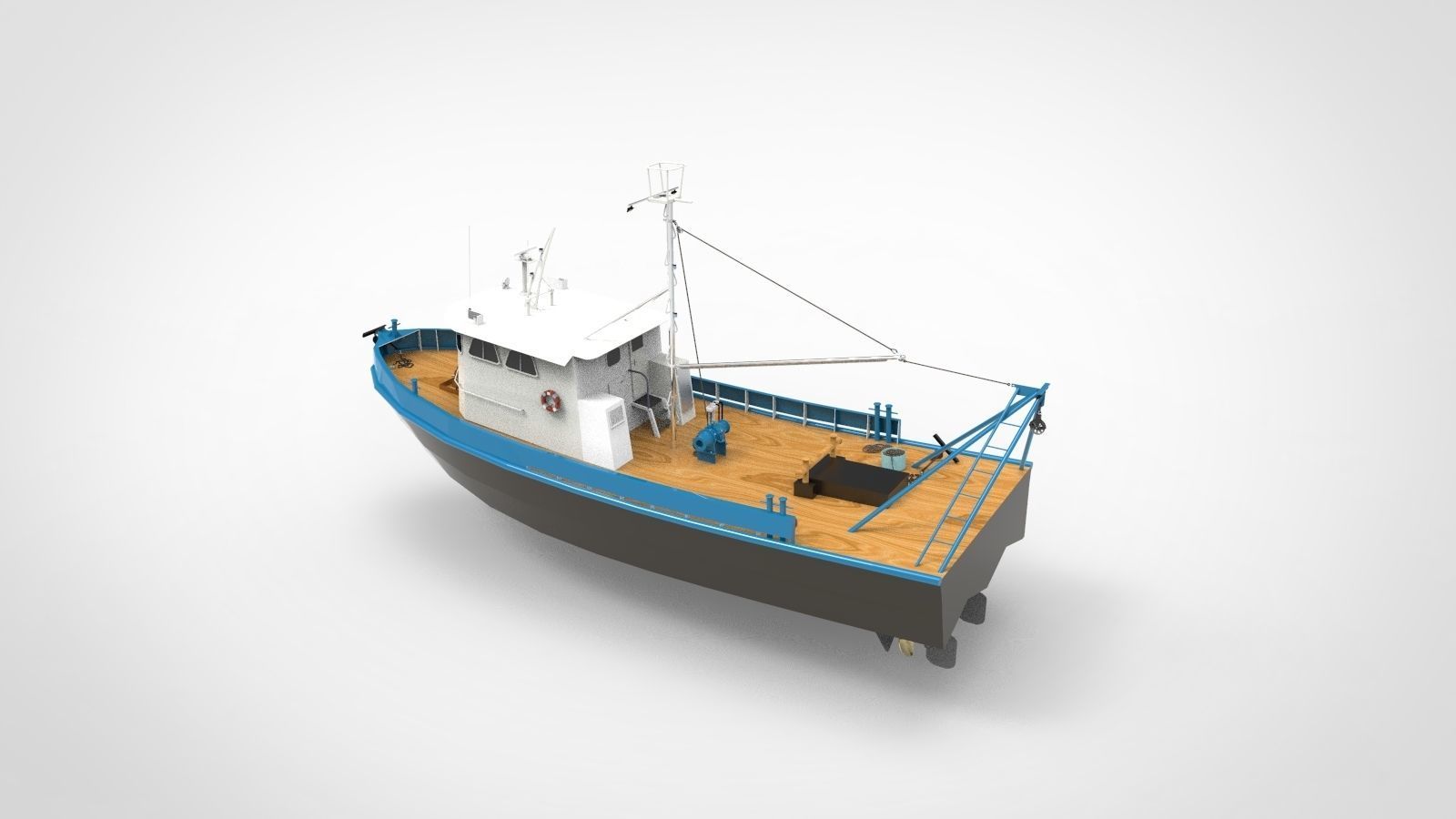 Fishing ship 3D model_4