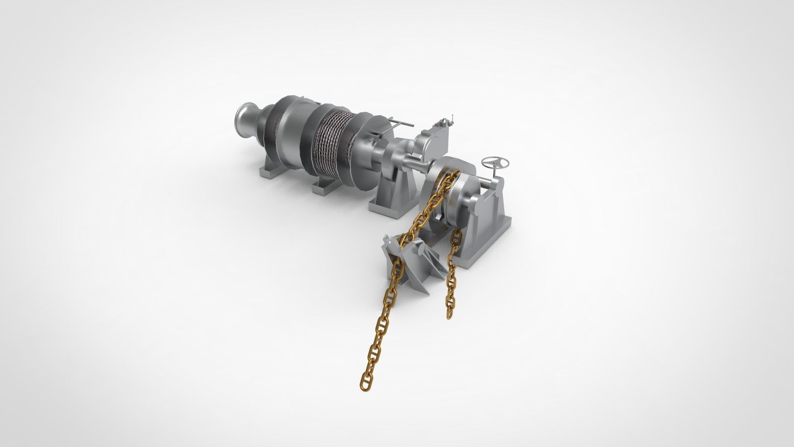 Anchor Chain windlass 3D model | CGTrader