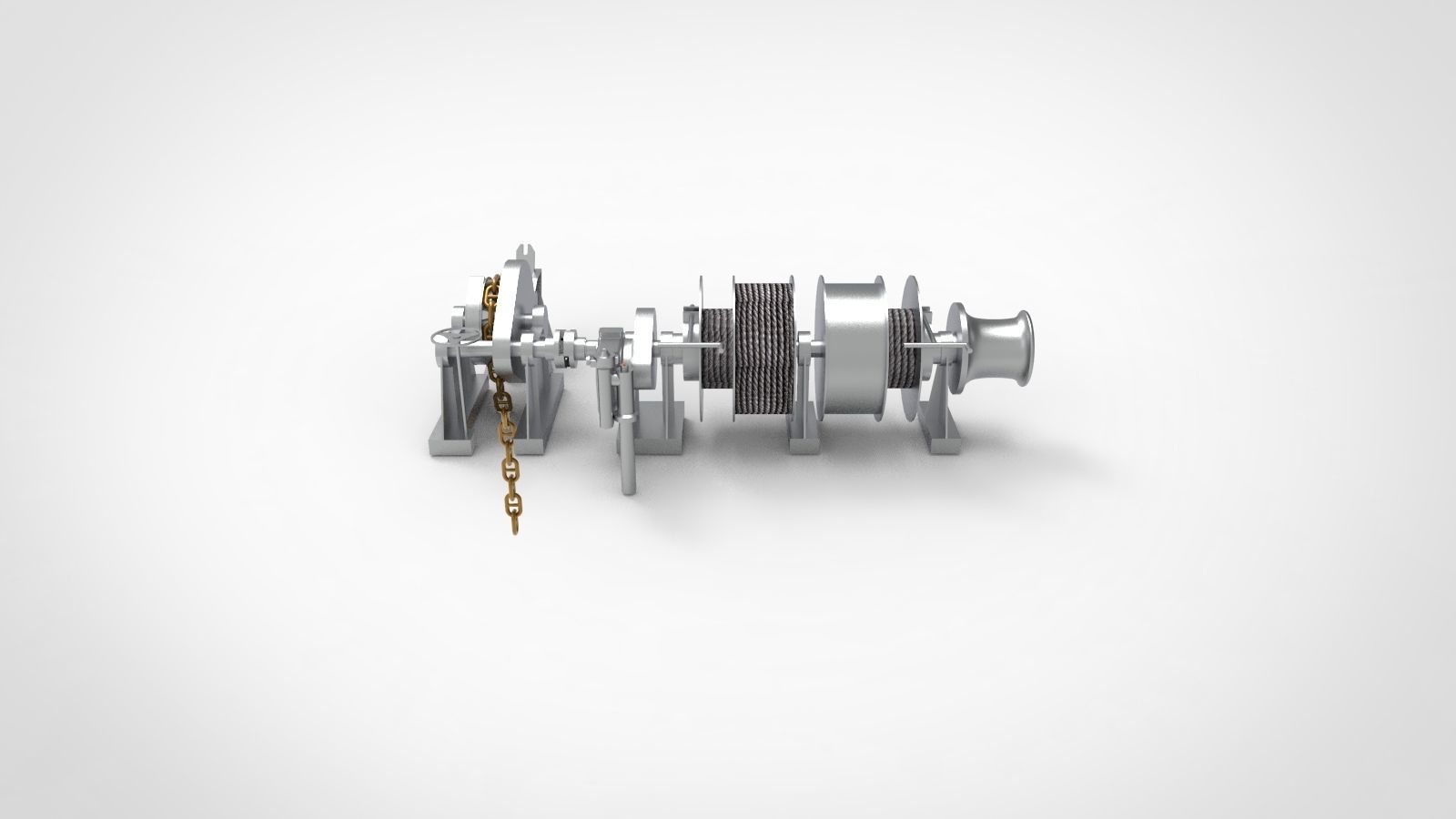 Anchor Chain windlass 3D model | CGTrader