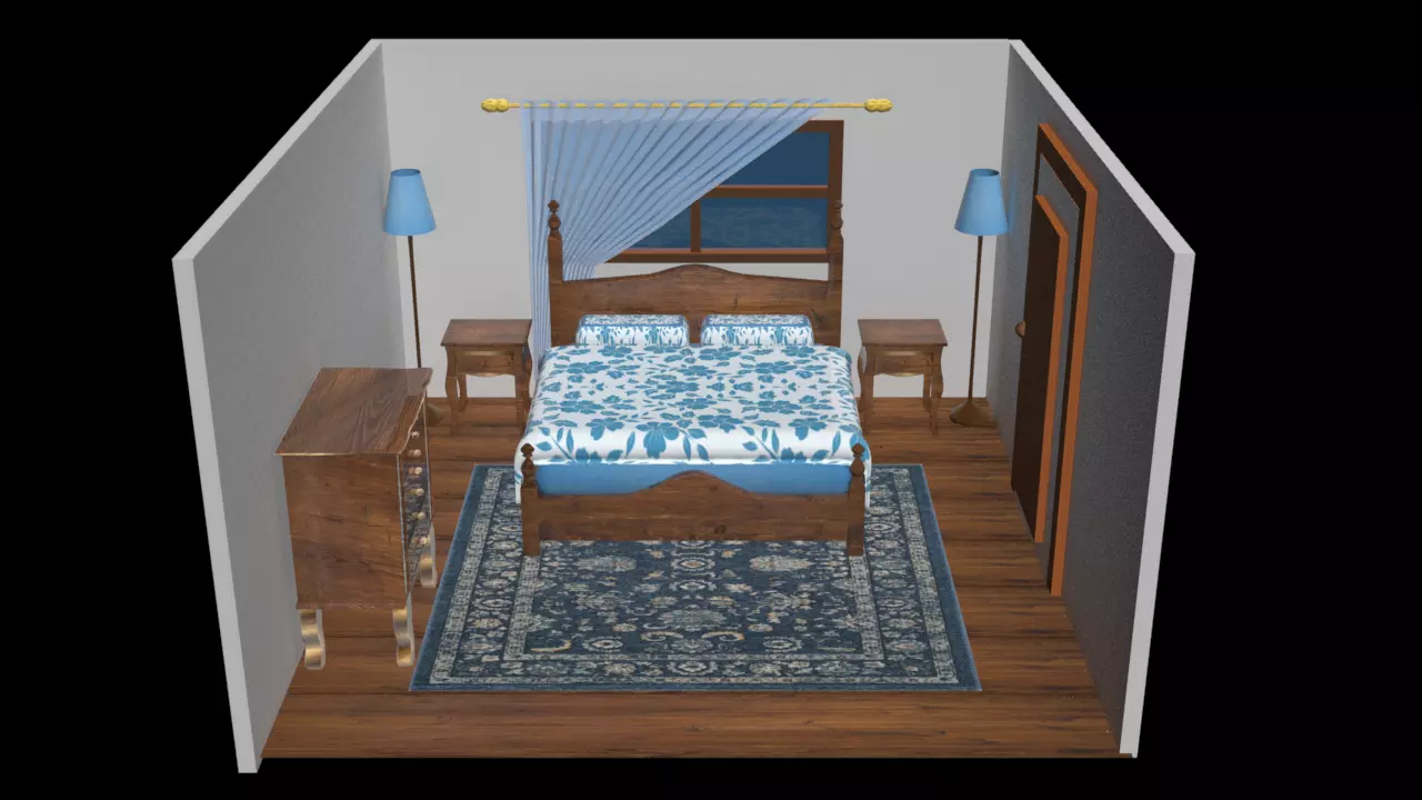 3D Bedroom Free 3D print model