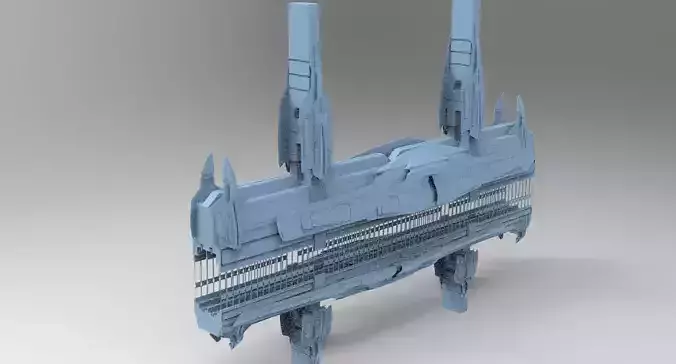 Sci fi Train rail track