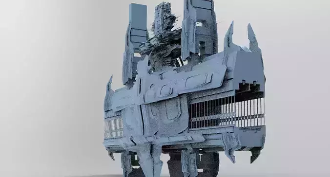 Sci fi Ship rail base 3D model