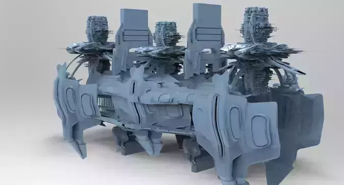 Sci fi Ship rail base 2 