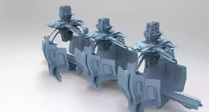 Sci fi Ship rail base 3