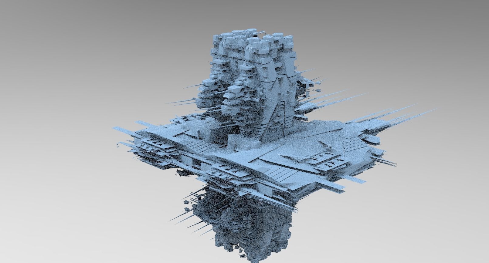 Sci fi Ship Rail Collection 1  3D model_5