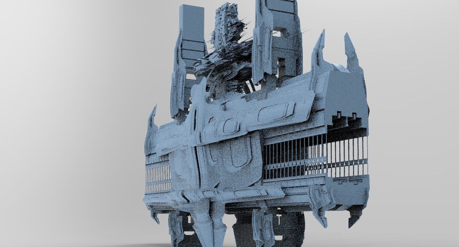 Sci fi Ship Rail Collection 1  3D model_9