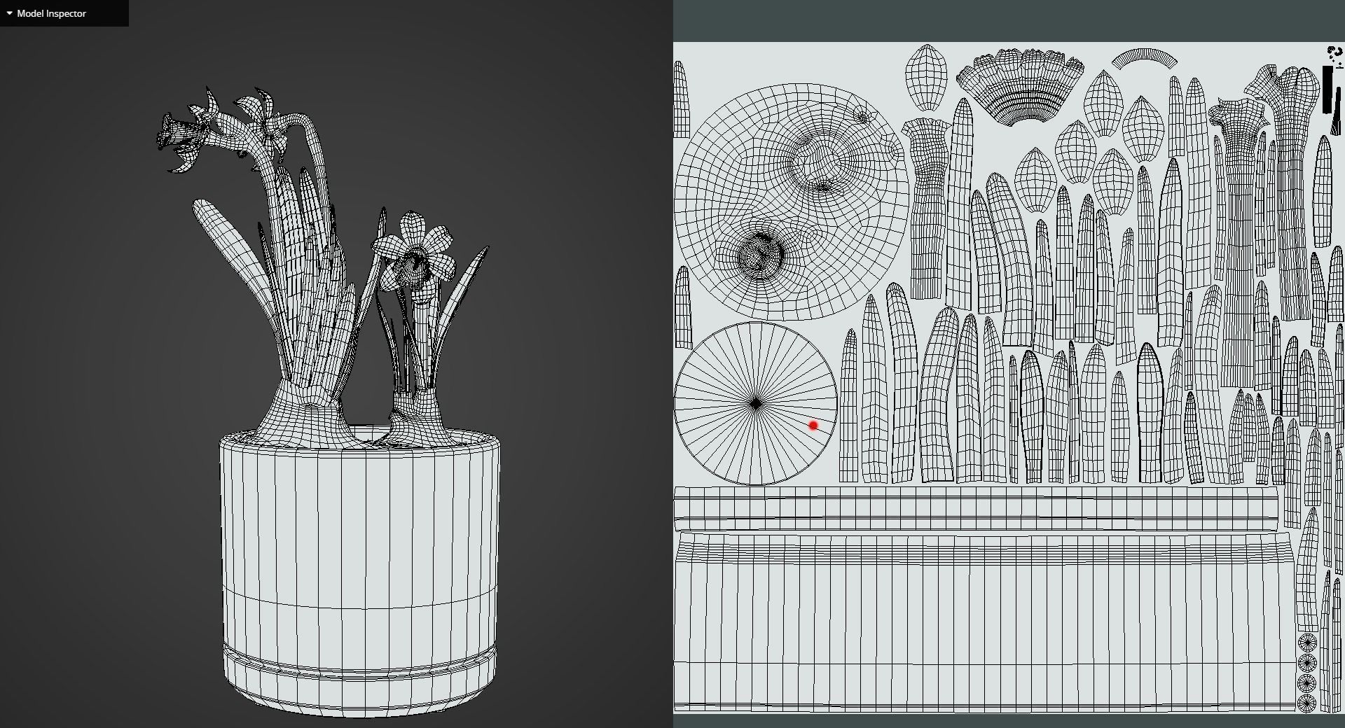 Game Ready Daffodil Pot Low-poly 3D model_12