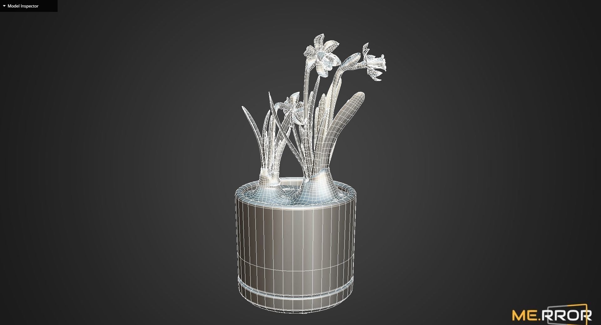 Game Ready Daffodil Pot Low-poly 3D model_11