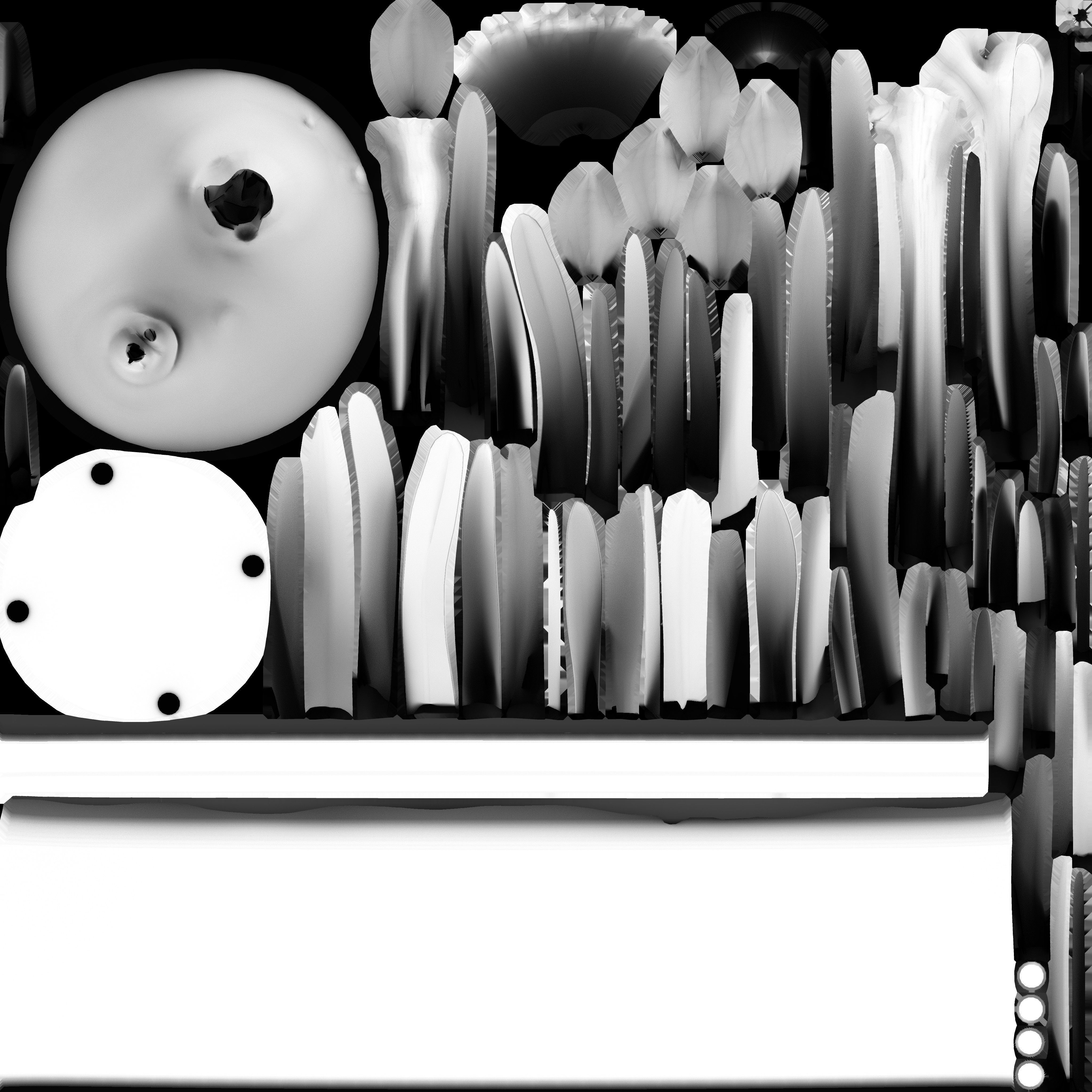 Game Ready Daffodil Pot Low-poly 3D model_17