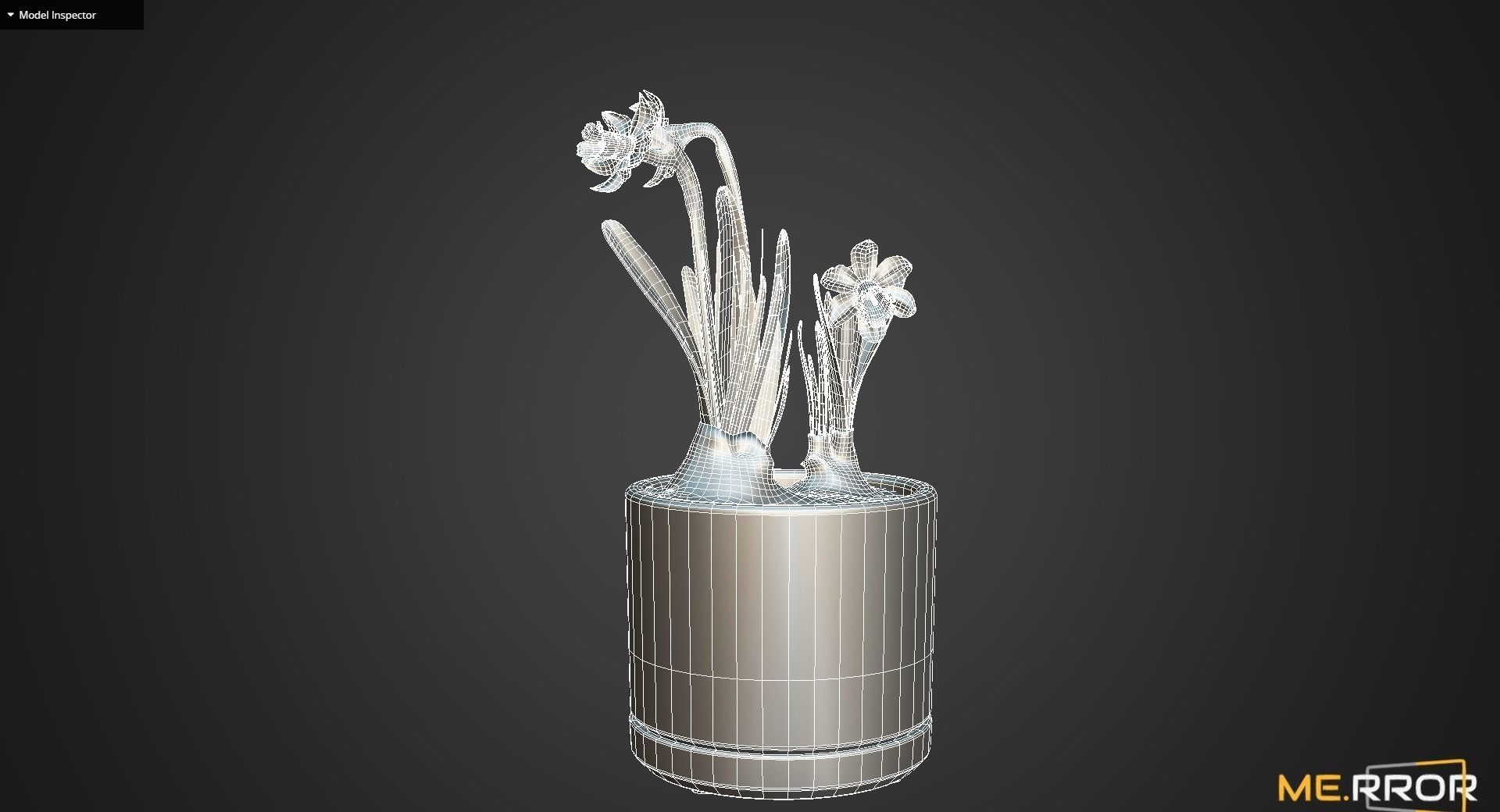 Game Ready Daffodil Pot Low-poly 3D model_10