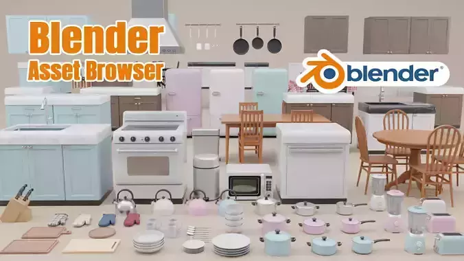 Stylized Kitchen Asset Collection