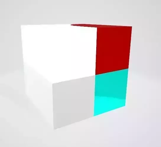 Material model cube Free low-poly 3D model