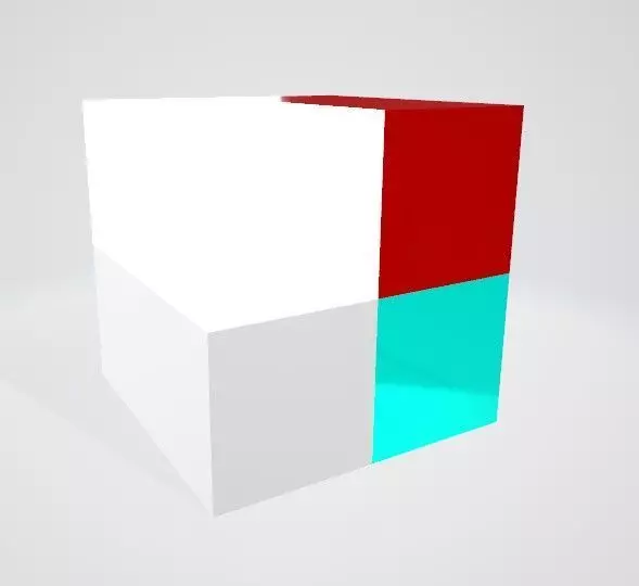 Material model cube Free low-poly 3D model_0
