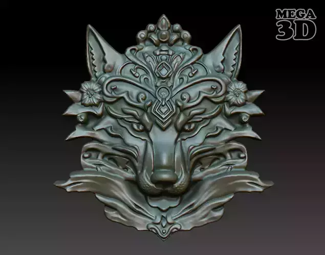 Wolf Pendant Bas Relief 02 230612