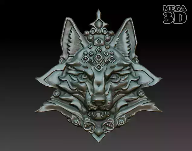 Wolf Pendant Bas Relief 01 230612