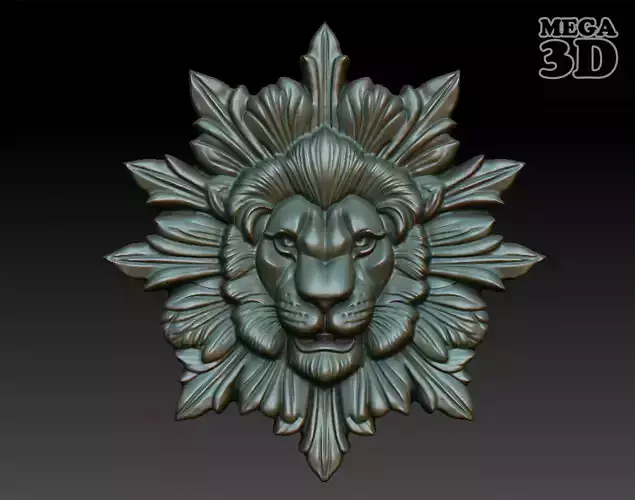 Lion Pendant Bas Relief 02 230612