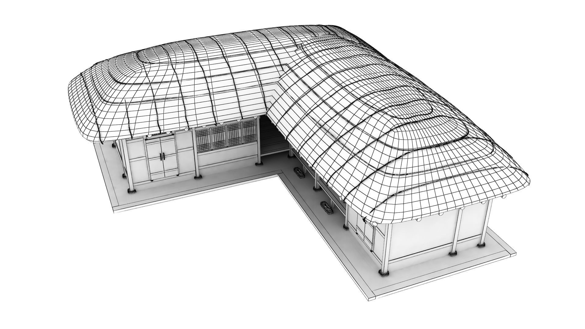 Thatched House V02 KOREA  3D model_20
