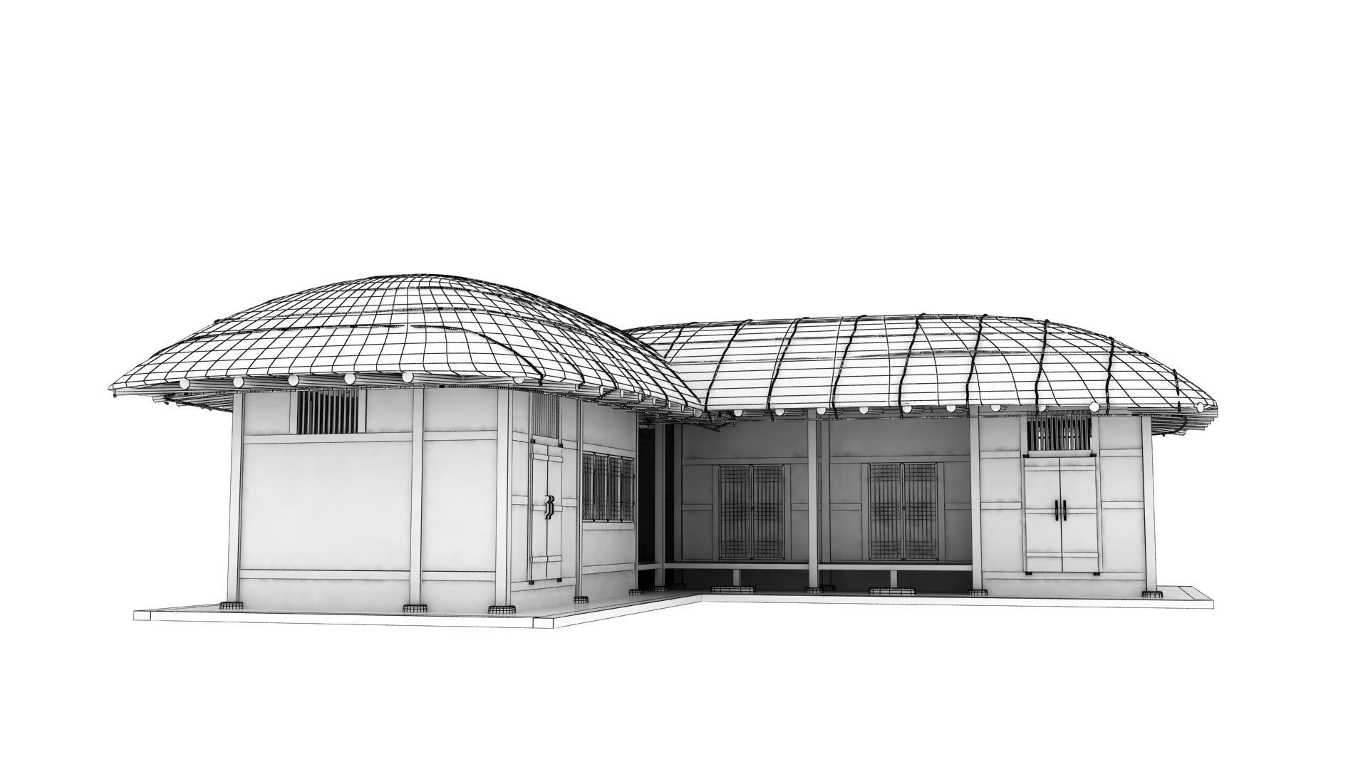 Thatched House V02 KOREA  3D model_13