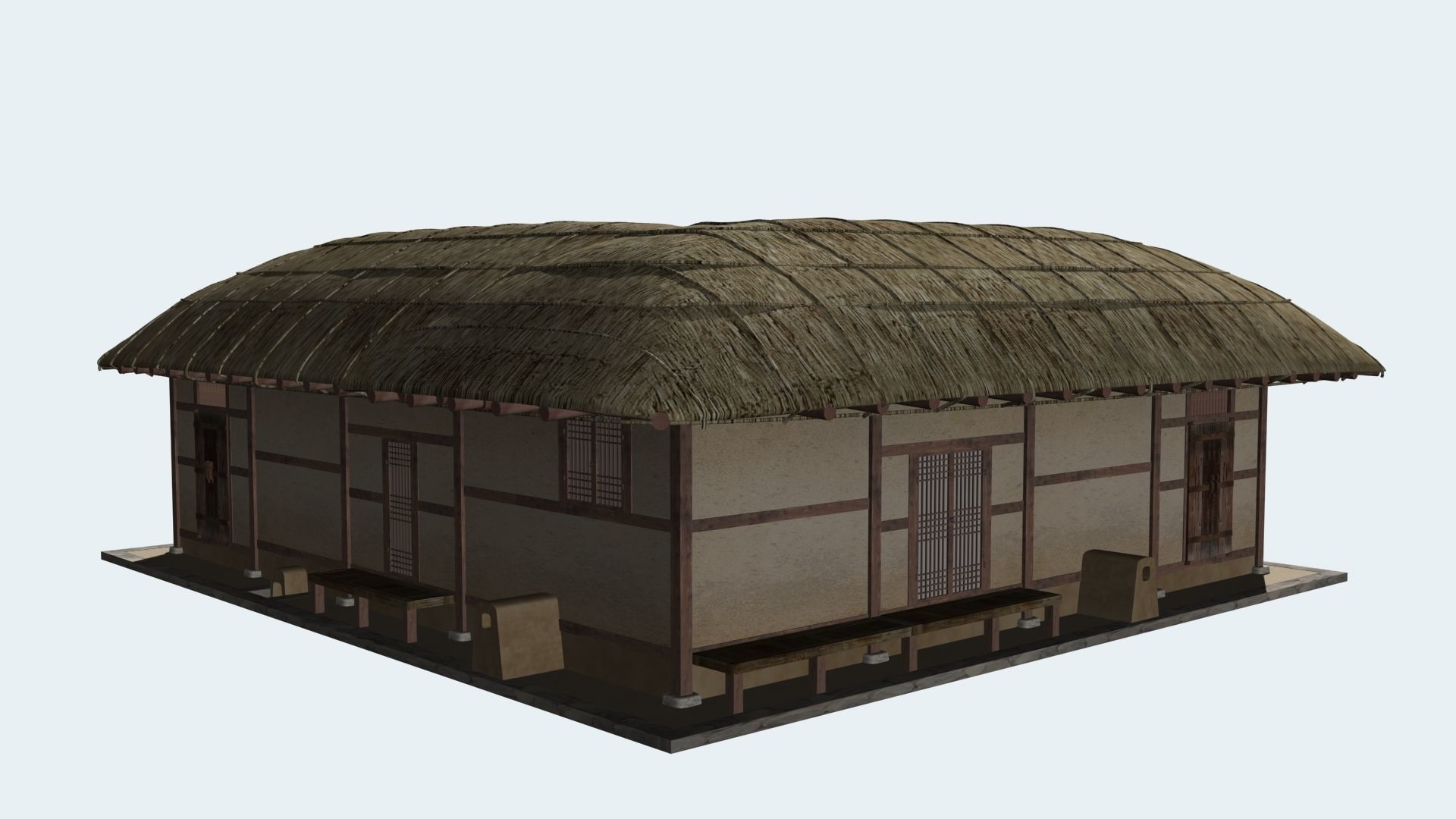 Thatched House V02 KOREA  3D model_4