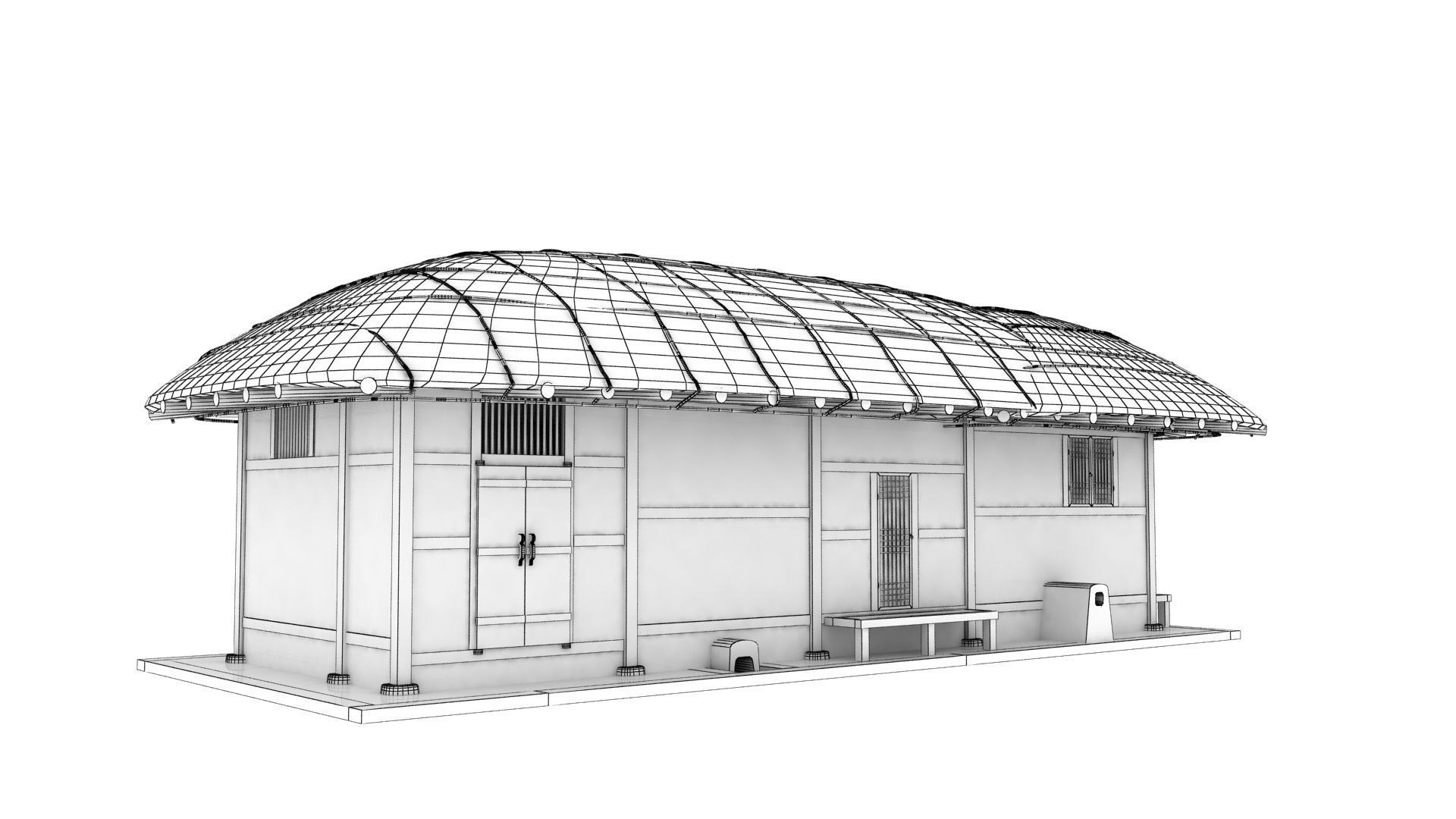 Thatched House V02 KOREA  3D model_17