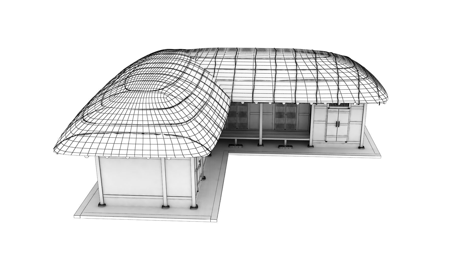 Thatched House V02 KOREA  3D model_18