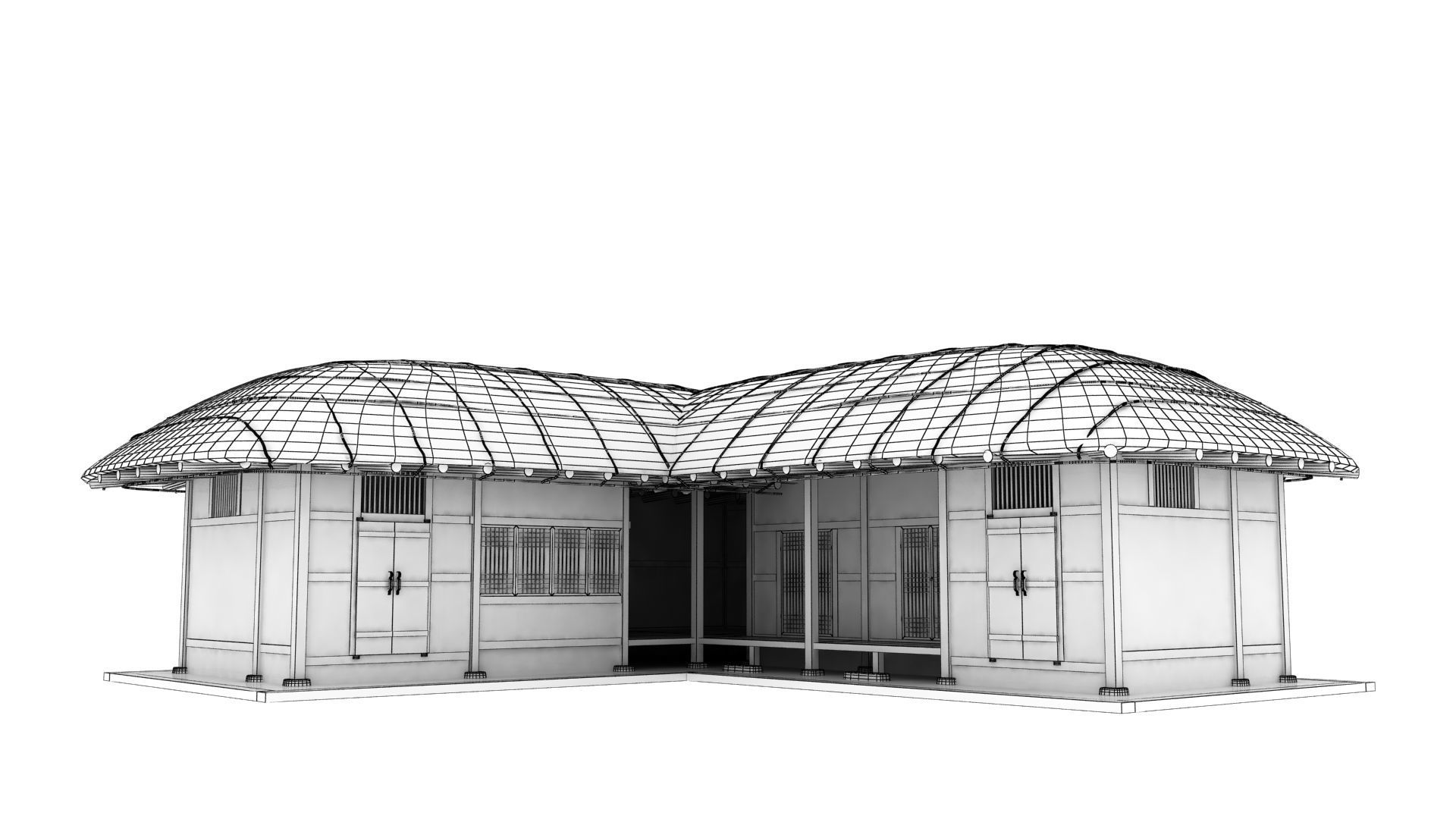 Thatched House V02 KOREA  3D model_11