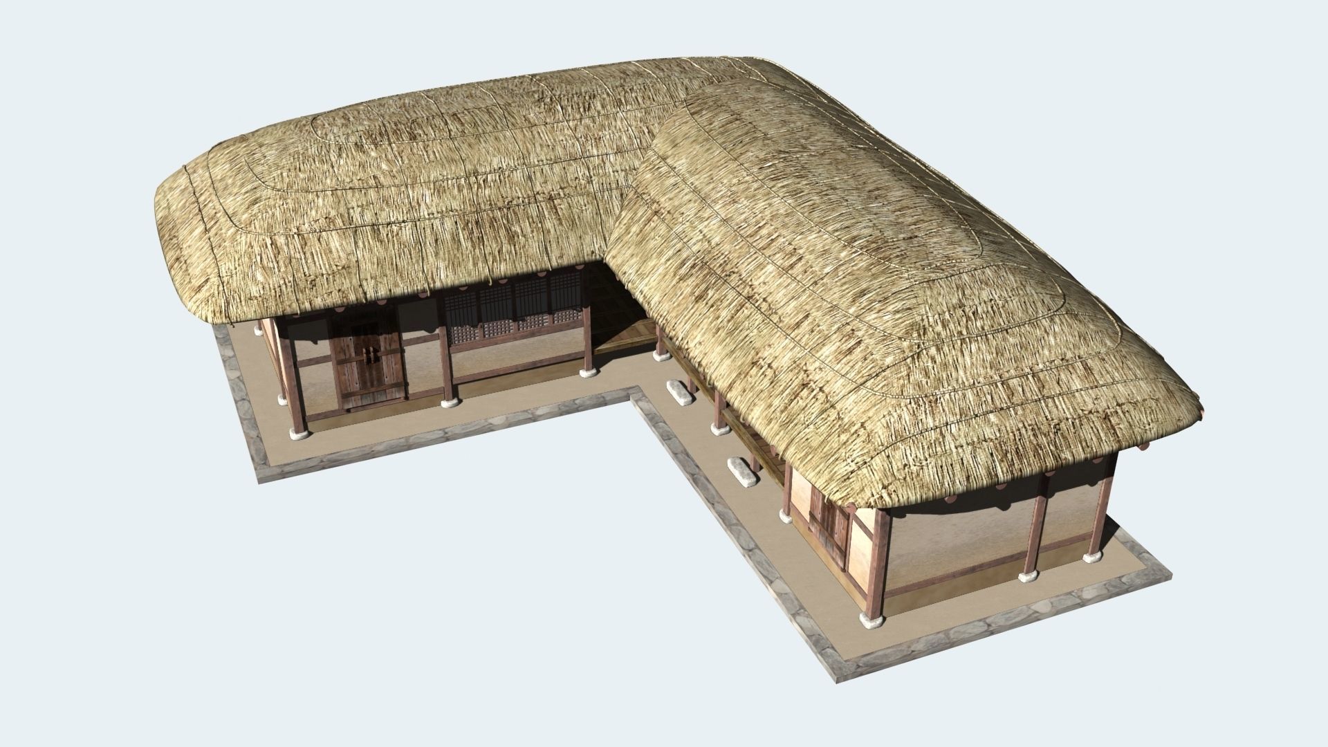 Thatched House V02 KOREA  3D model_9