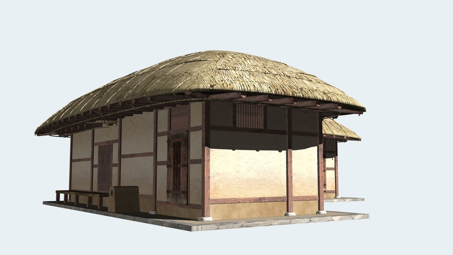 Thatched House V02 KOREA  3D model_3
