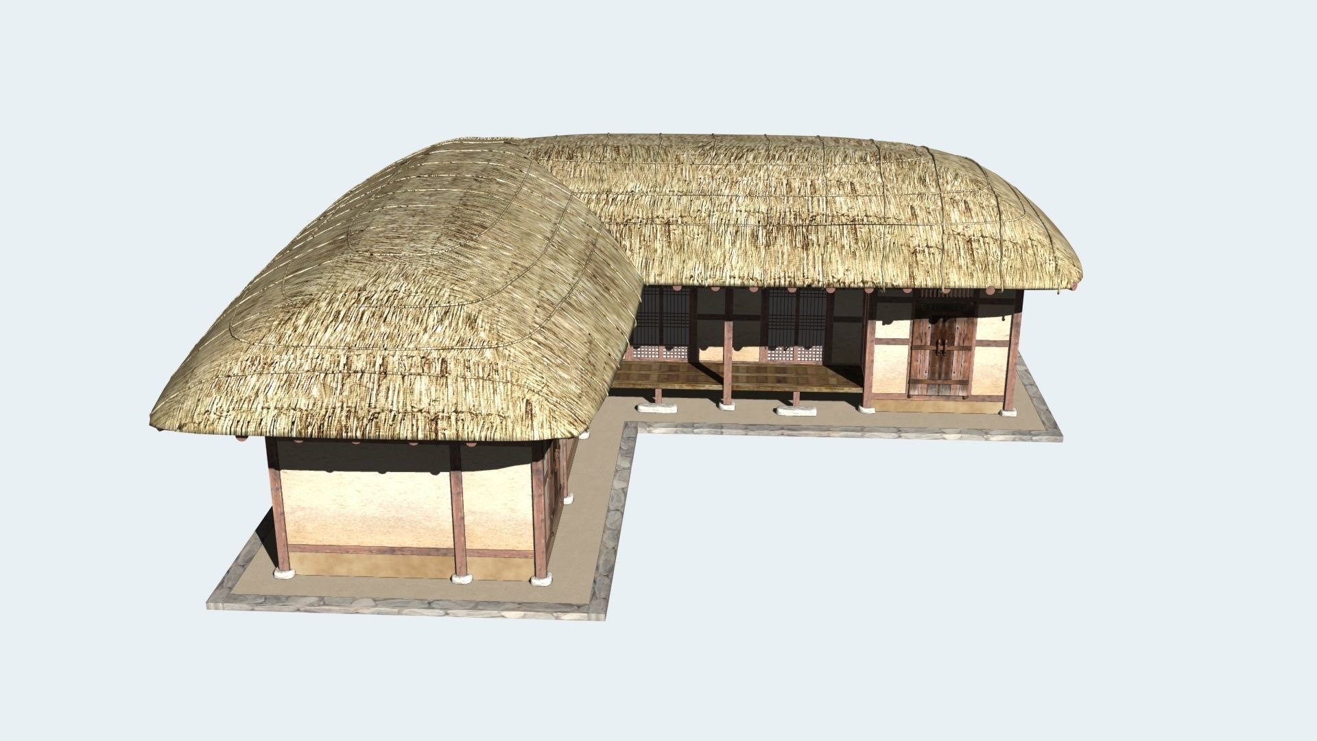 Thatched House V02 KOREA  3D model_7