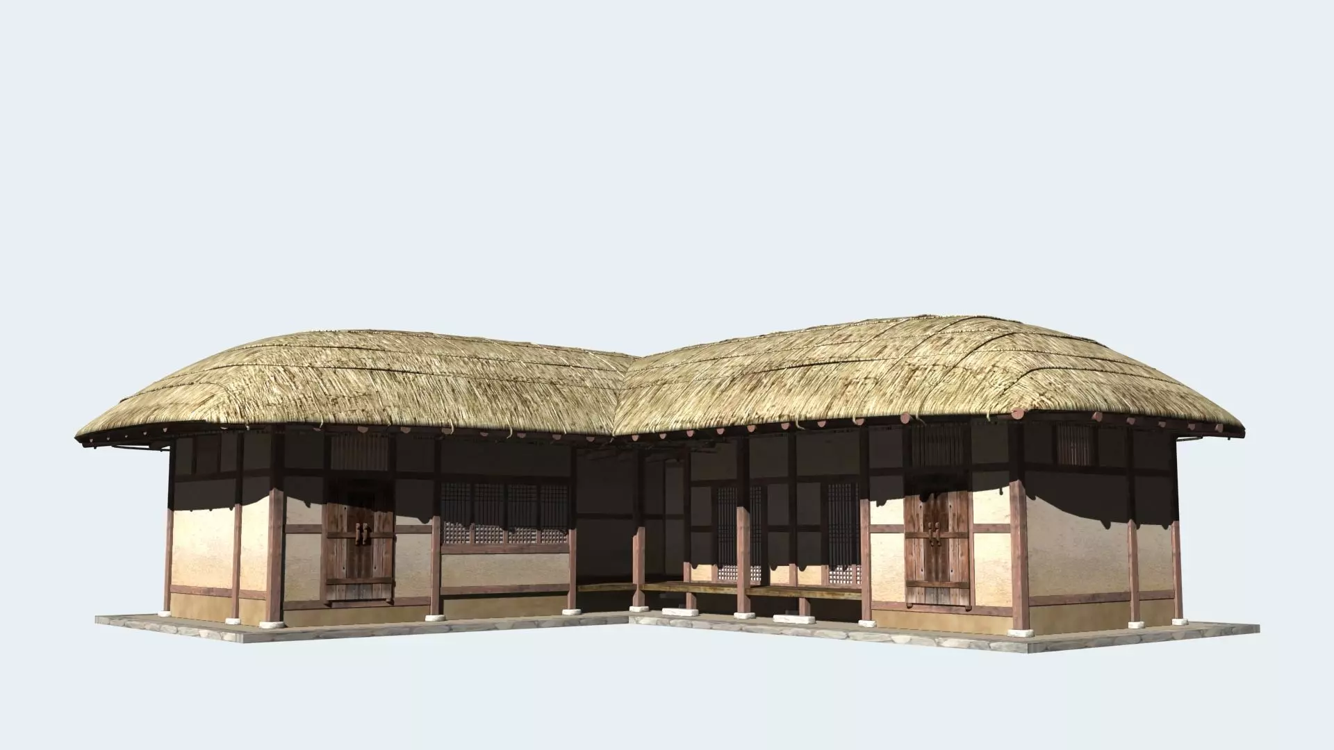 Thatched House V02 KOREA  3D model_0