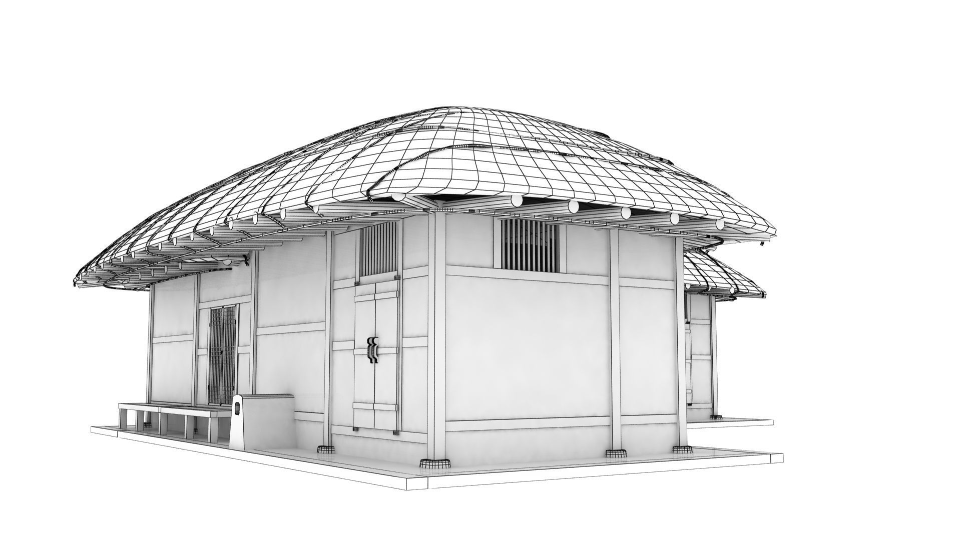 Thatched House V02 KOREA  3D model_14