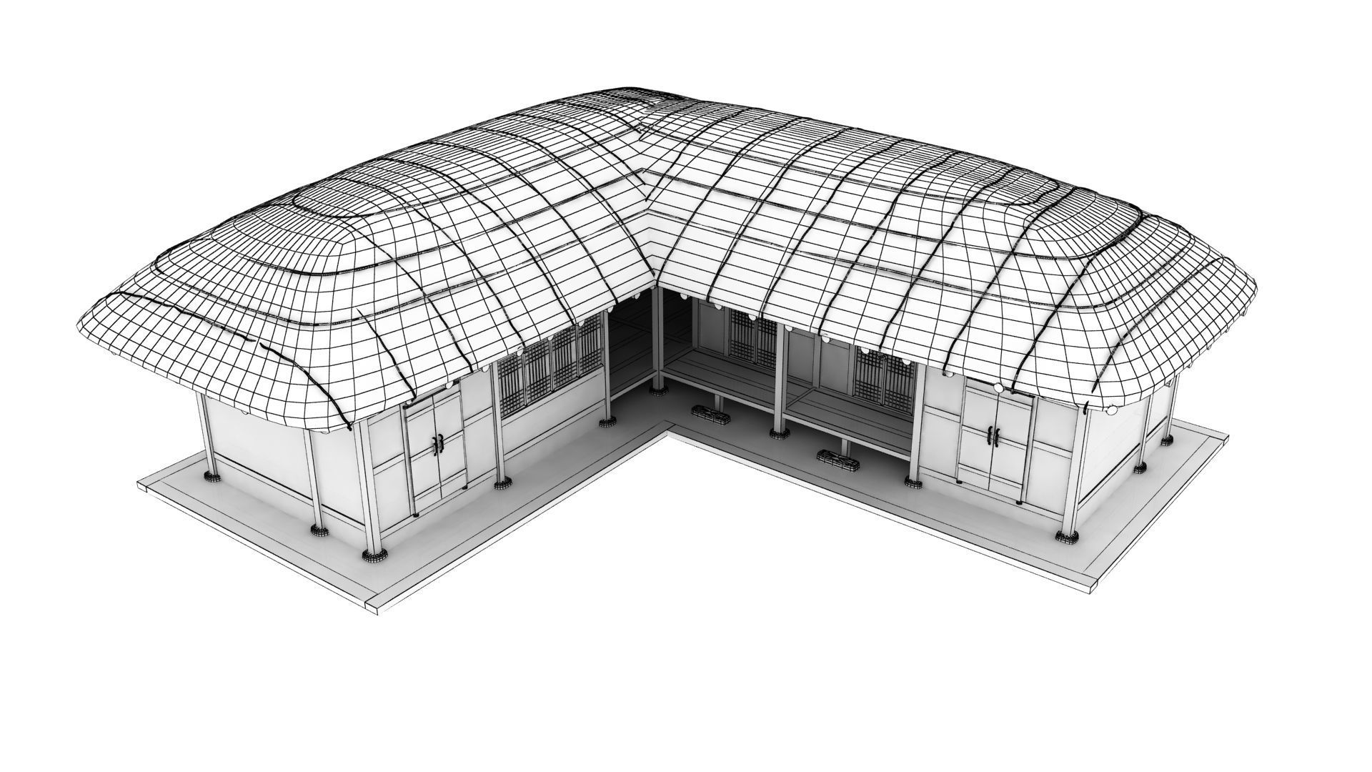 Thatched House V02 KOREA  3D model_19