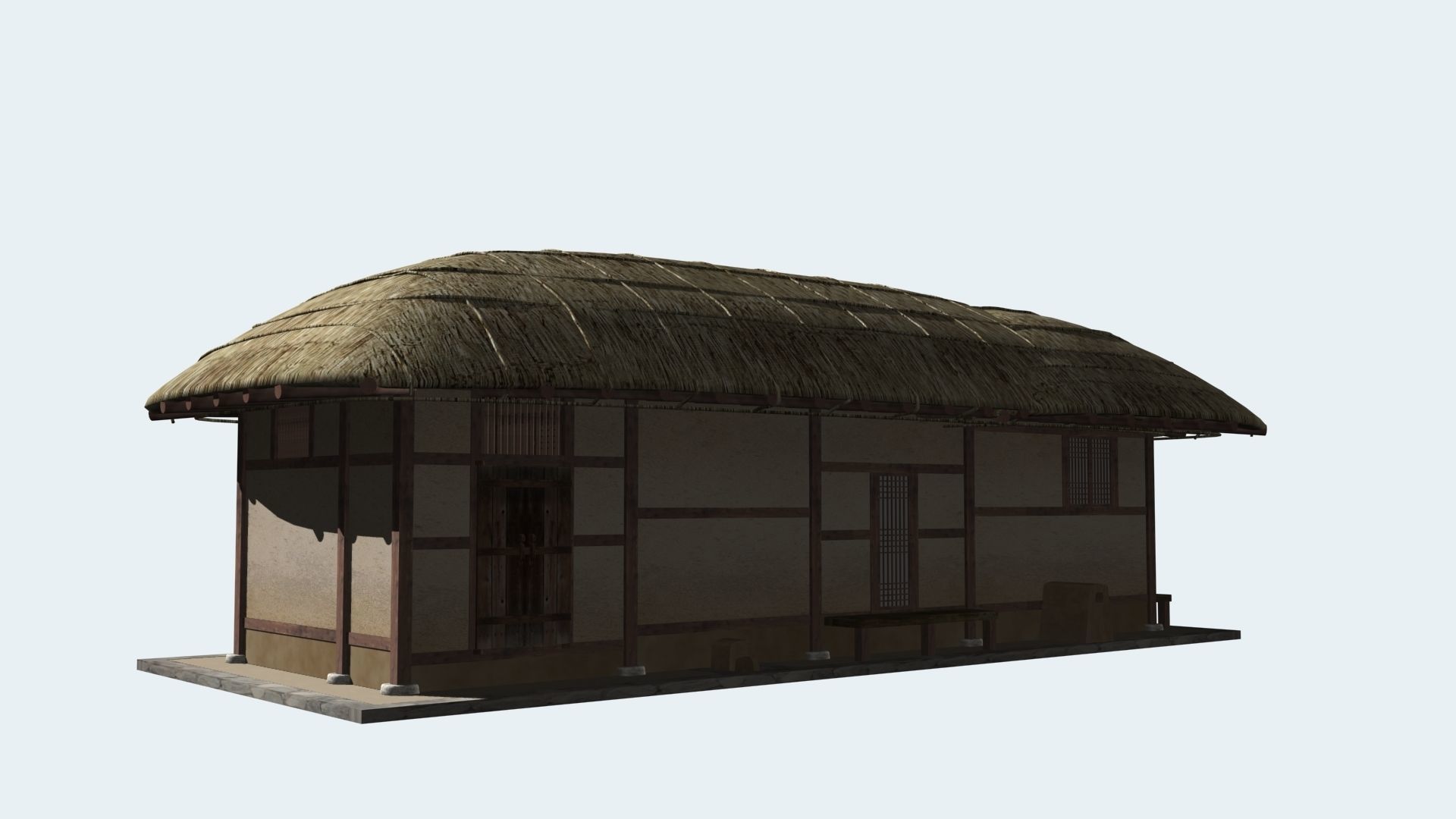 Thatched House V02 KOREA  3D model_6