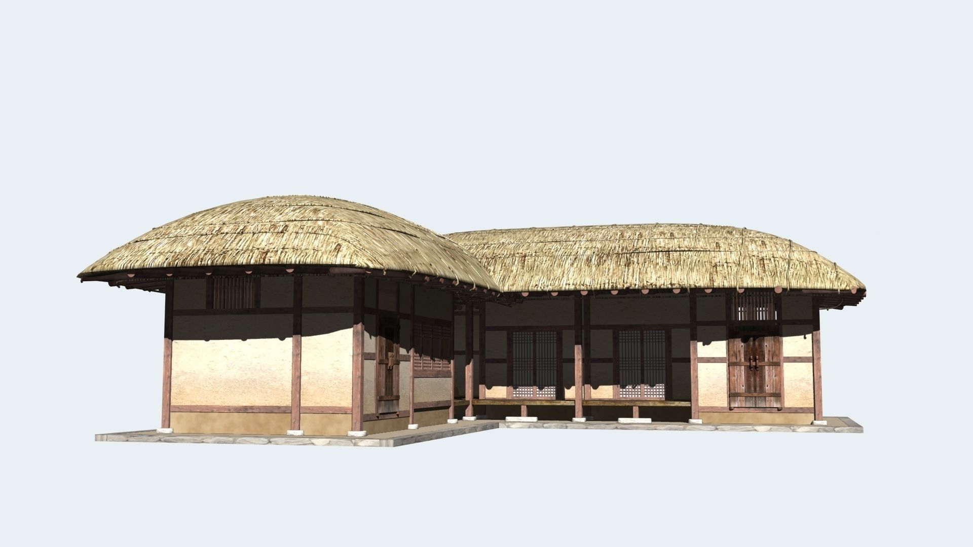 Thatched House V02 KOREA  3D model_2