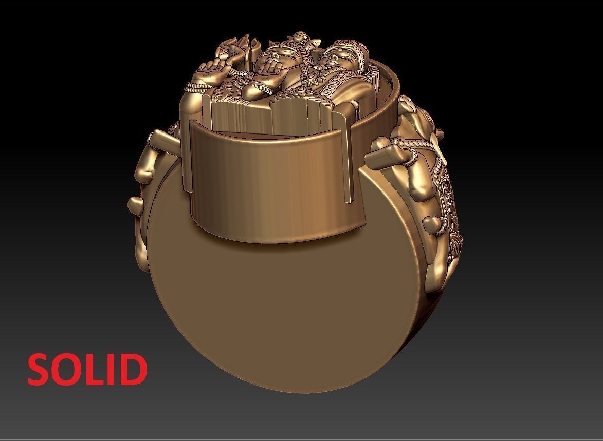 SIVA PARVATHI RING 3D print model_11