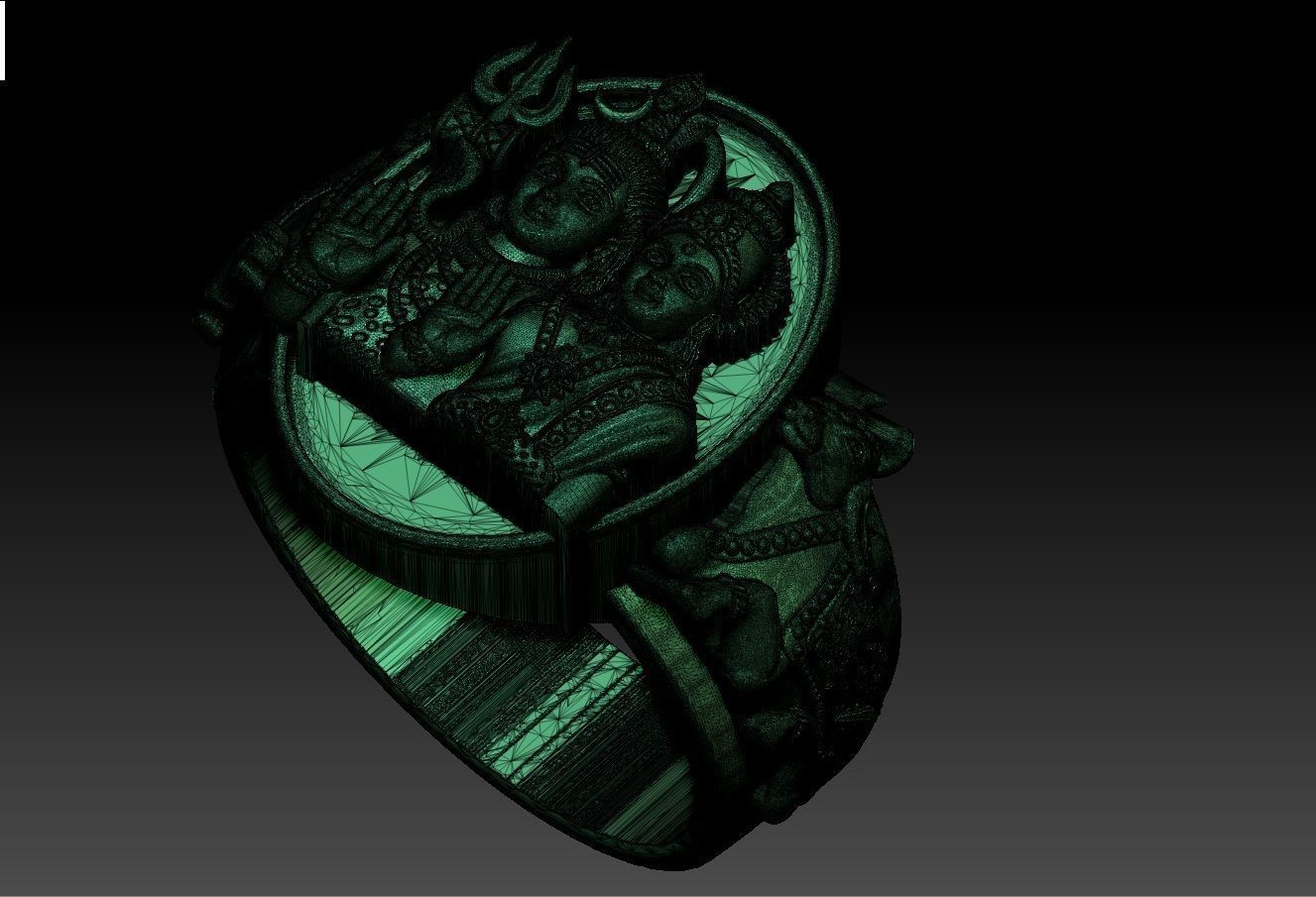 SIVA PARVATHI RING 3D print model_8