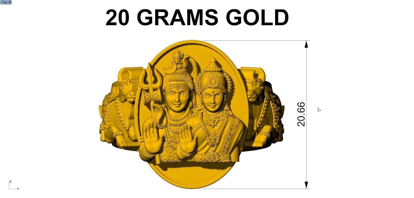 SIVA PARVATHI RING 3D print model_12