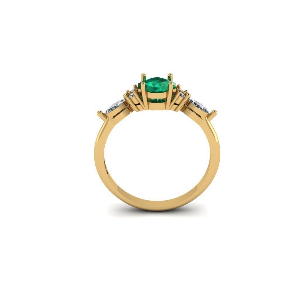 Radiant Emerald Ring 3D print model_2