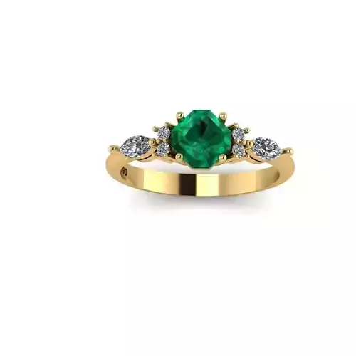 Radiant Emerald Ring