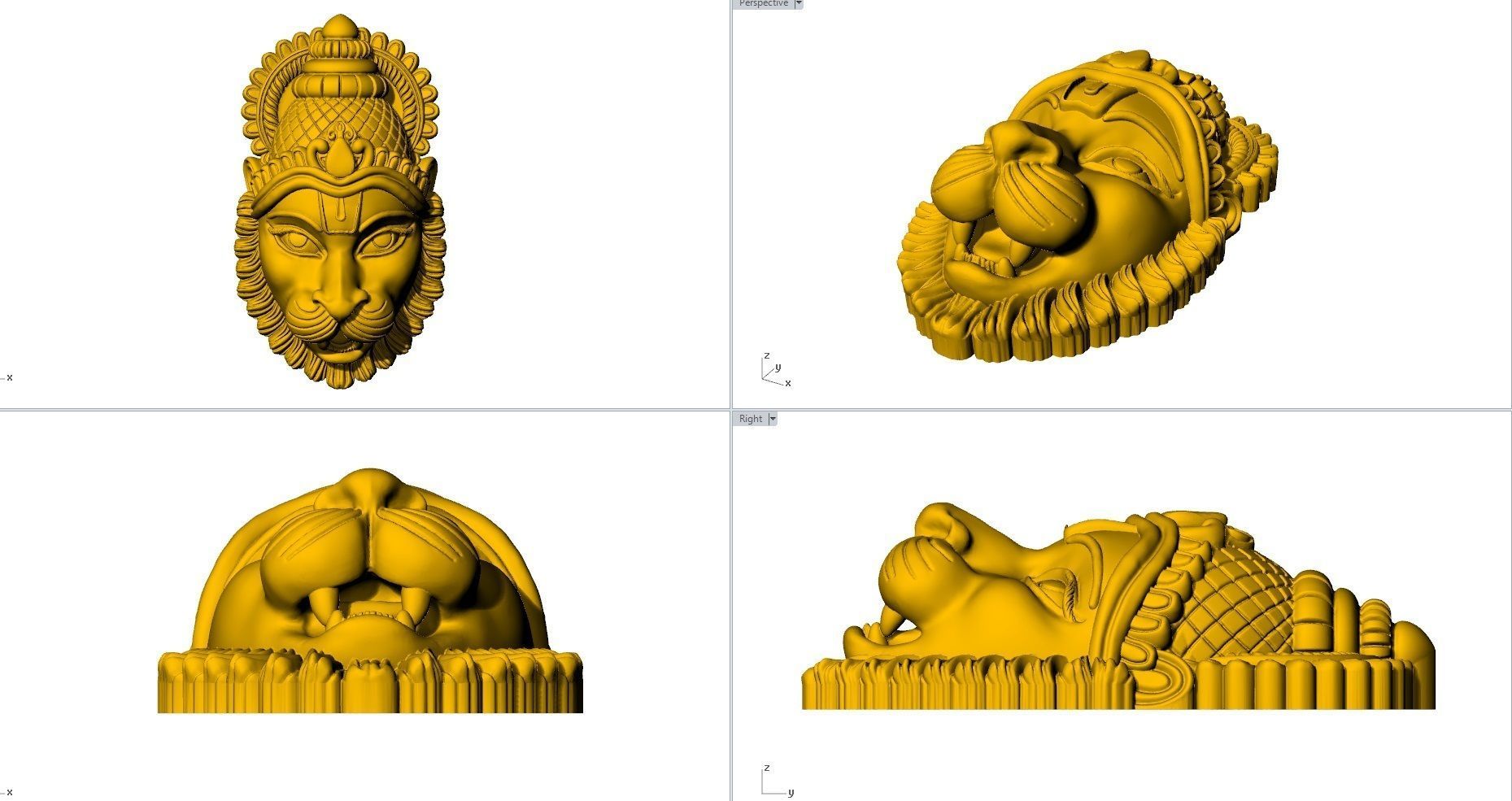 NARASHIMHA PENDENT 3D print model_2