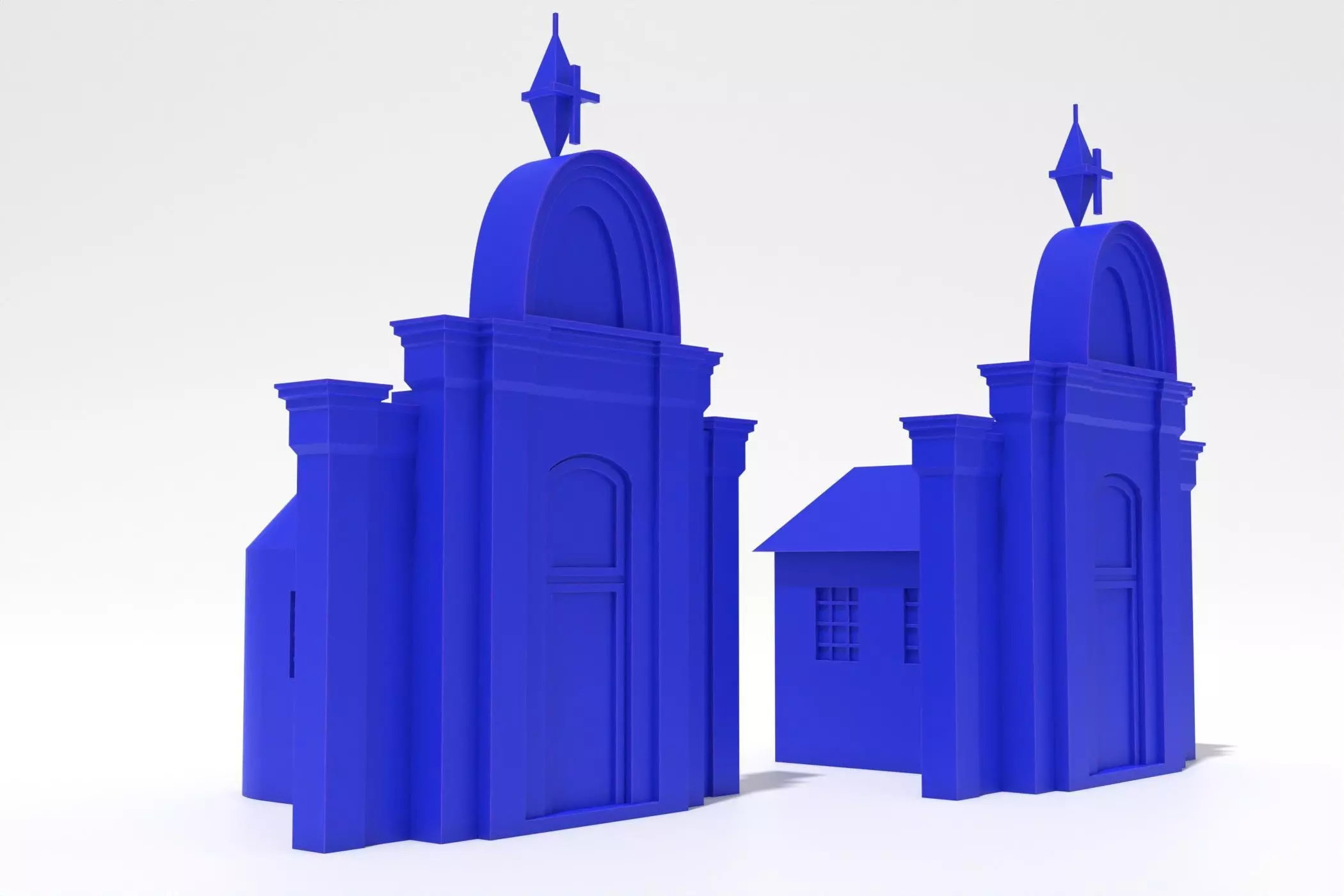 old Dutch church in two variants - print ready 3D print model